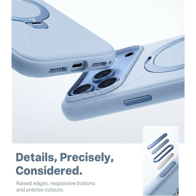 Husa iPhone 17 Pro Torras QPRO Silicone Series, mov