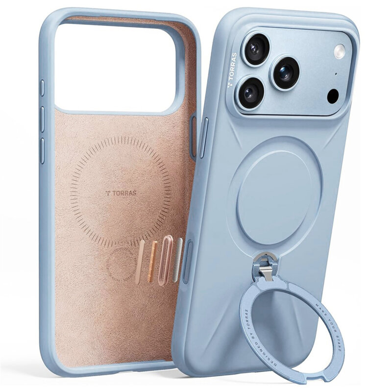 Husa iPhone 18 Pro Max Torras QPRO Silicone Series, bleu