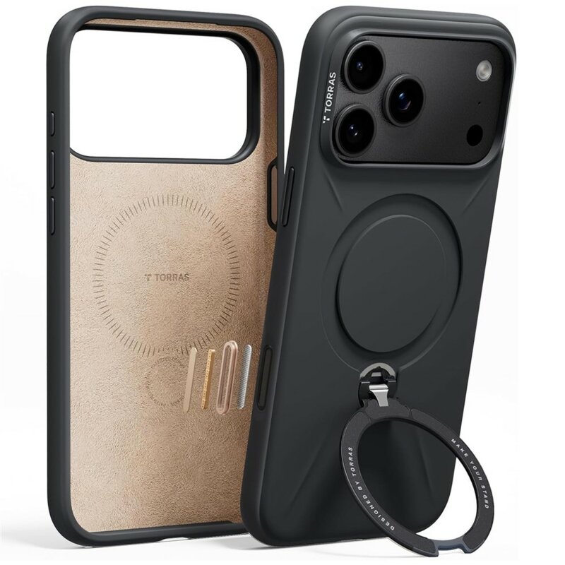 Husa iPhone 17 Pro Torras QPRO Silicone Series, gri
