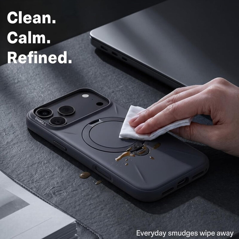 Husa iPhone 17 Pro Torras QPRO Silicone Series, gri