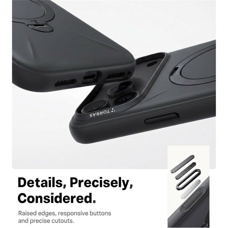 Husa iPhone 18 Pro Max Torras QPRO Silicone Series, negru