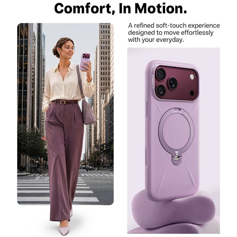Husa iPhone 17 Pro Torras QPRO Silicone Series, roz