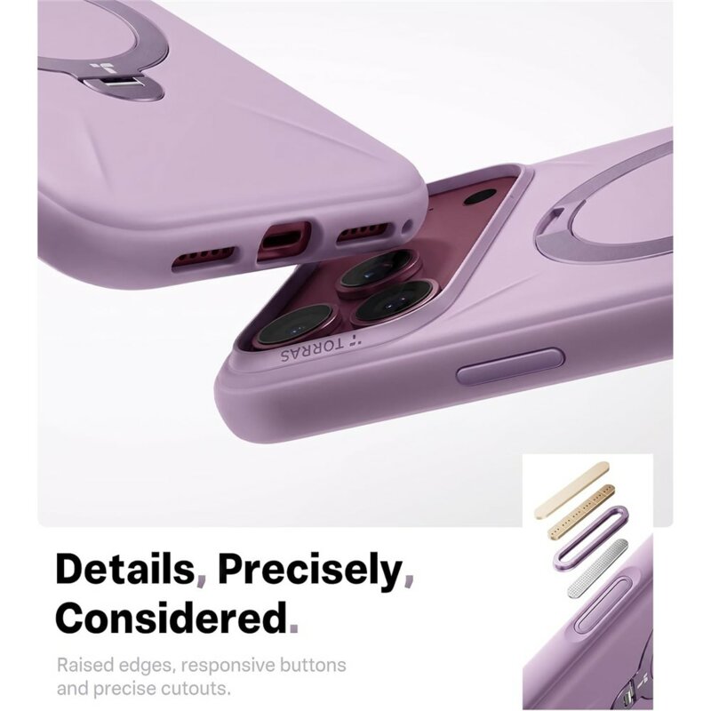 Husa iPhone 17 Pro Torras QPRO Silicone Series, roz