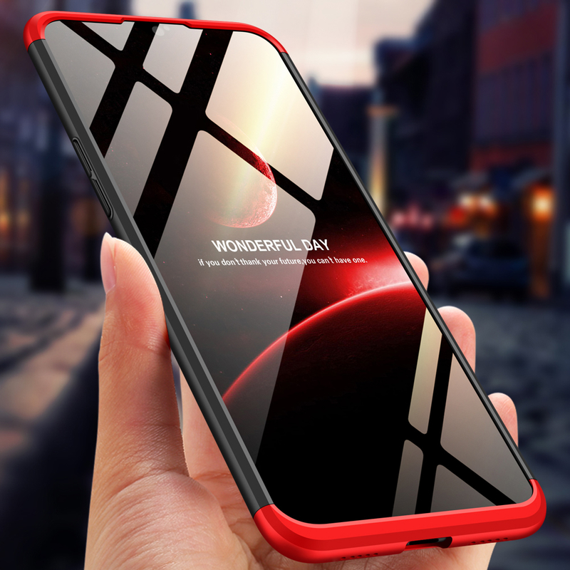Husa OnePlus 6T GKK 360 Full Cover Negru-Rosu