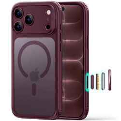 Husa iPhone 17 Pro ESR Classic Hybrid HaloLock, bordo