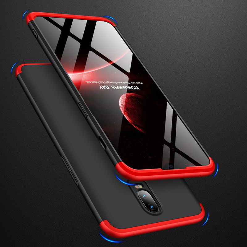 Husa OnePlus 6T GKK 360 Full Cover Negru-Rosu