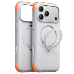 Husa iPhone 17 Pro Torras Ostand Q3 Rugged, alb