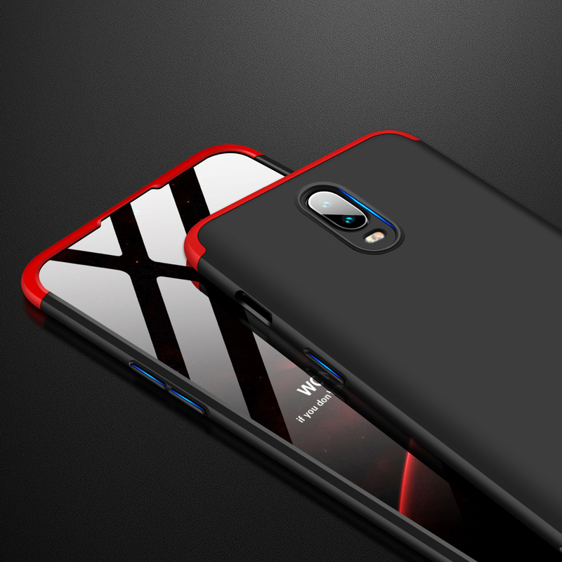 Husa OnePlus 6T GKK 360 Full Cover Negru-Rosu