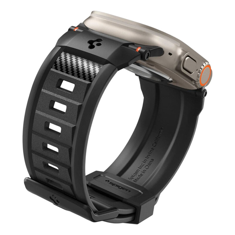 Curea Apple Watch 4 44mm Spigen Rugged Band, negru