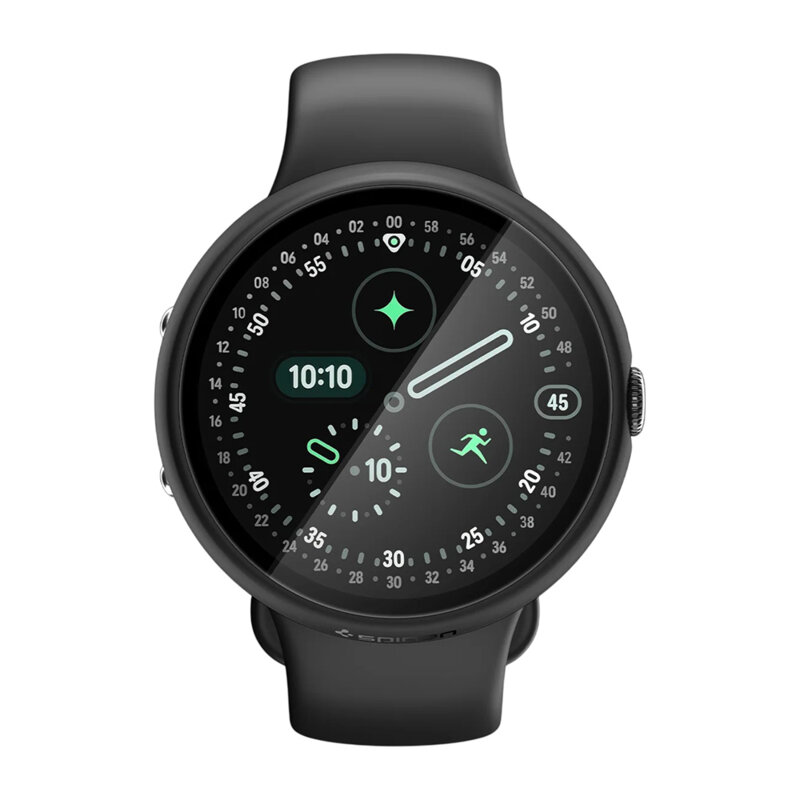 Husa Google Pixel Watch 4 45mm Spigen Thin Fit 360, negru