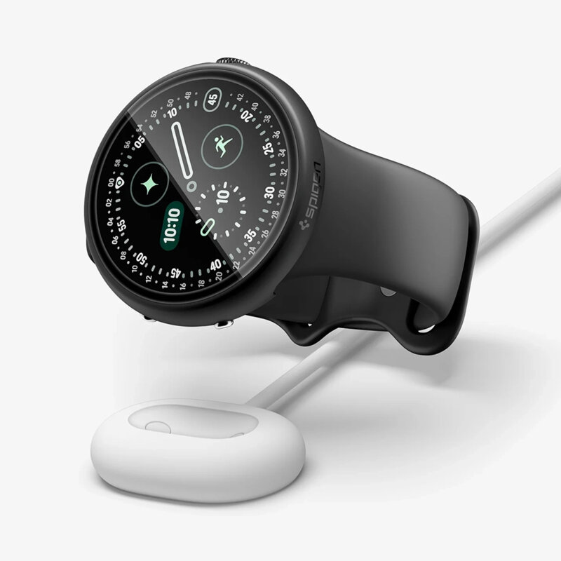 Husa Google Pixel Watch 4 45mm Spigen Thin Fit 360, negru