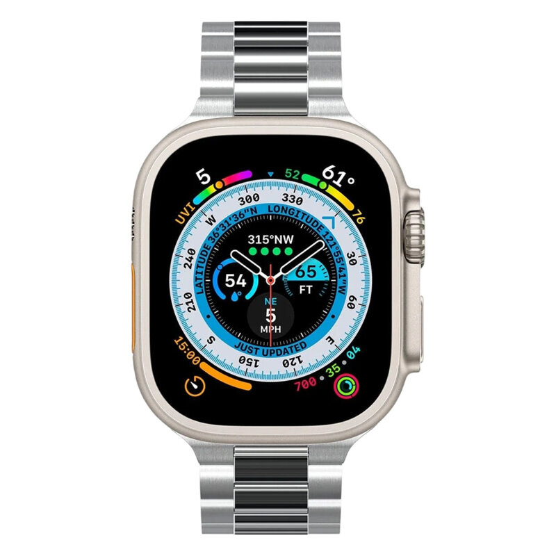 Curea Apple Watch Ultra Spigen Modern Fit, argintiu