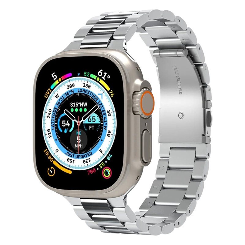 Curea Apple Watch 5 44mm Spigen Modern Fit, argintiu