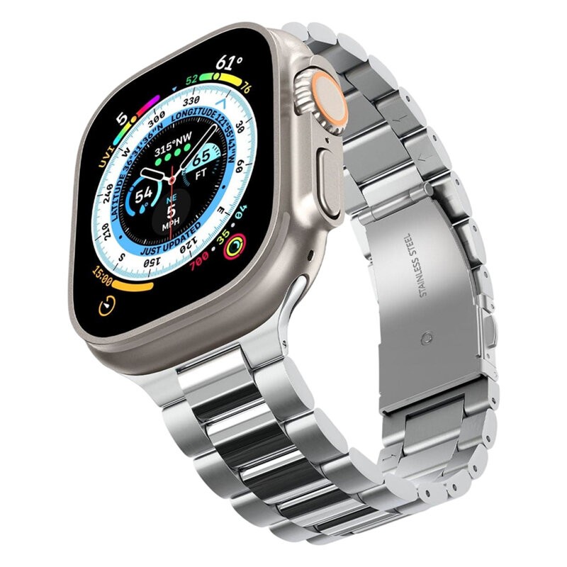 Curea Apple Watch 5 44mm Spigen Modern Fit, argintiu