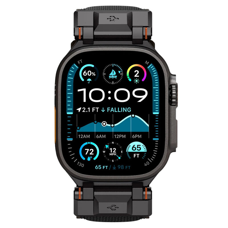 Curea Apple Watch 4 44mm Spigen DuraPro Armor, negru