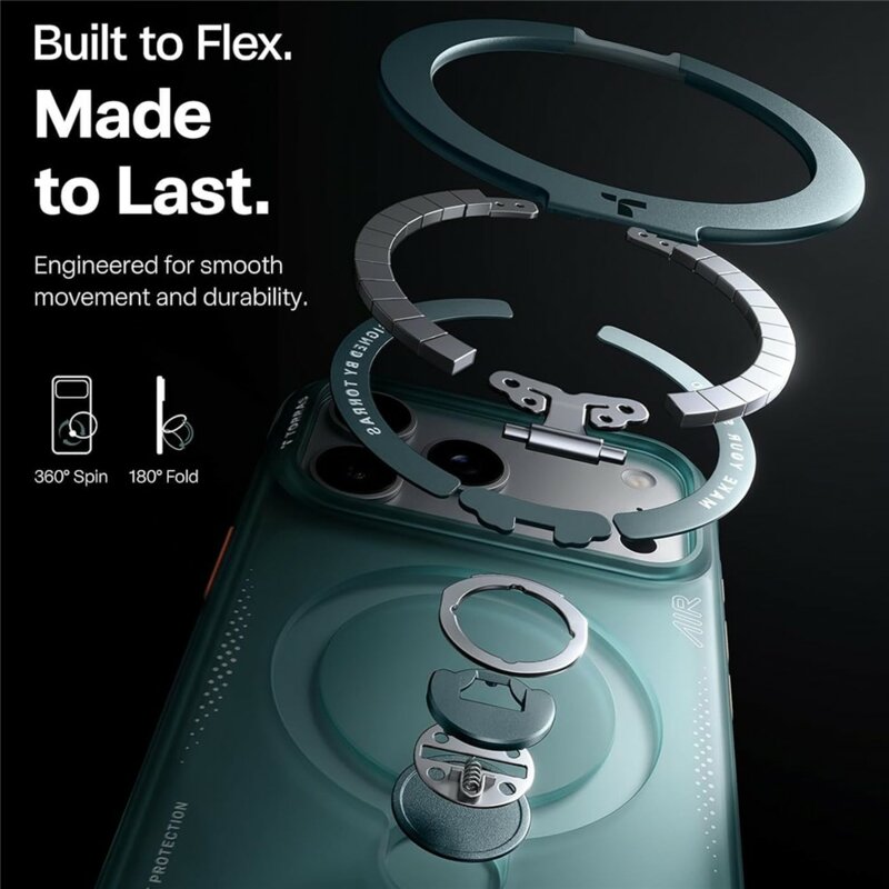 Husa iPhone 17 Pro Torras Ostand Q3 Air Series, verde