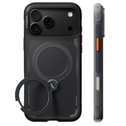 Husa iPhone 17 Pro Torras Ostand Q3 Air Series, negru