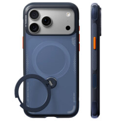 Husa iPhone 17 Pro Max Torras Ostand Q3 Air Series, bleumarin