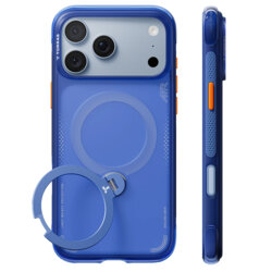 Husa iPhone 17 Pro Max Torras Ostand Q3 Air Series, albastru