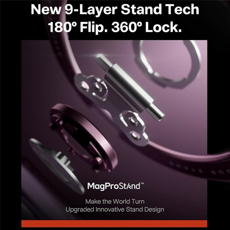 Husa iPhone 17 Pro Torras Ostand Q3 Air Pro, mov