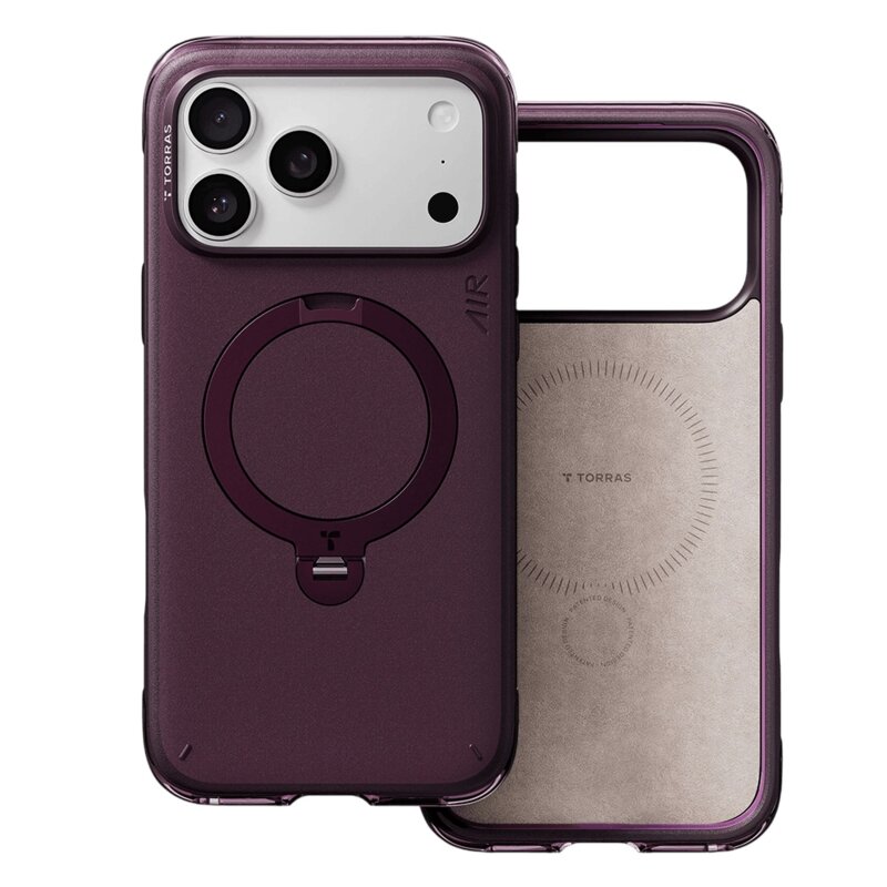 Husa iPhone 18 Pro Torras Ostand Q3 Air Essential, mov