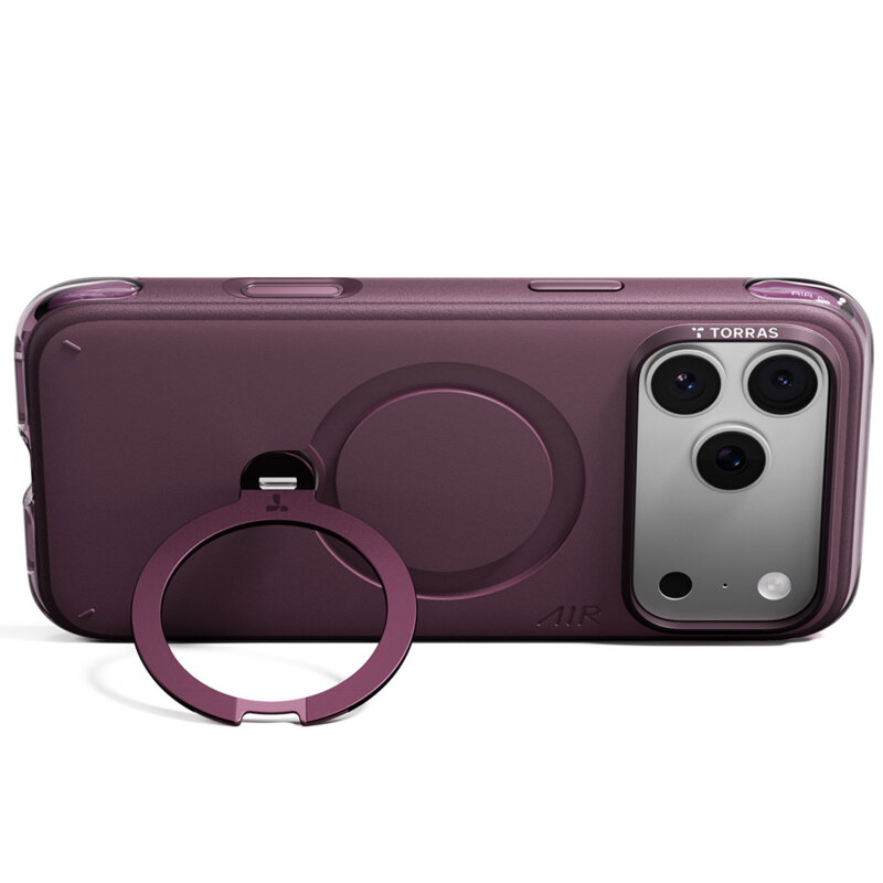 Husa iPhone 18 Pro Torras Ostand Q3 Air Essential, mov