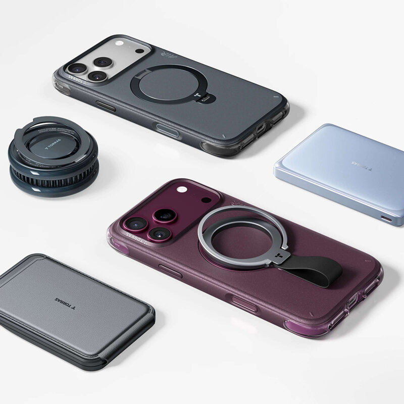 Husa iPhone 17 Pro Torras Ostand Q3 Air Essential, mov