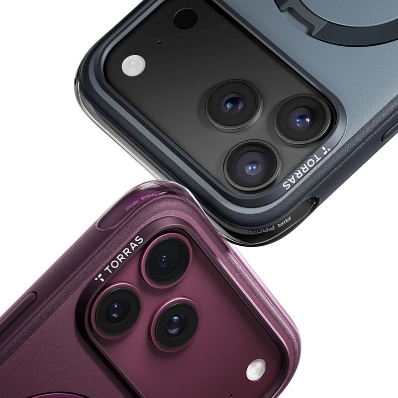 Husa iPhone 17 Pro Max Torras Ostand Q3 Air Essential, mov