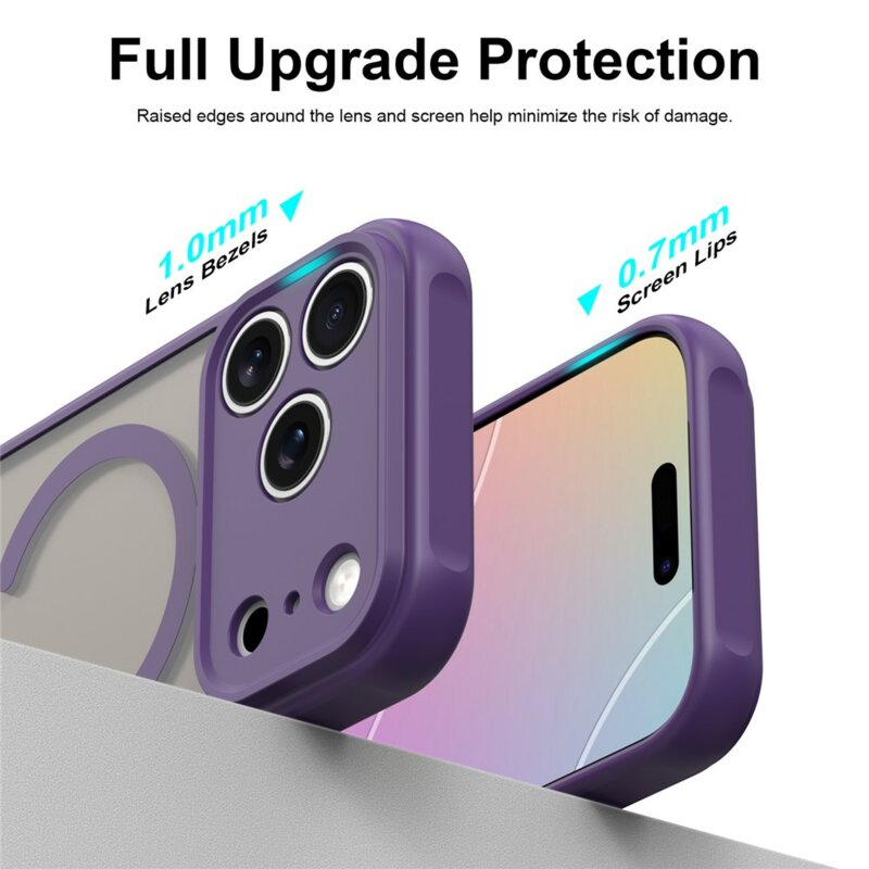Husa iPhone 18 Pro Techsuit HaloFrost II MagSafe, burgundy