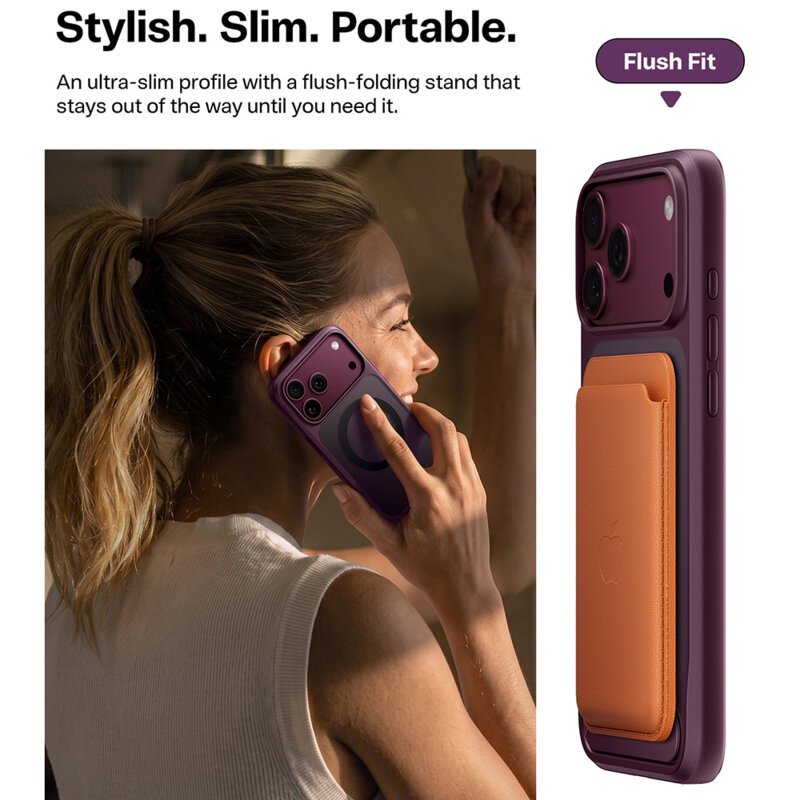 Husa iPhone 17 Pro Torras Ostand L1 Guardian, mov