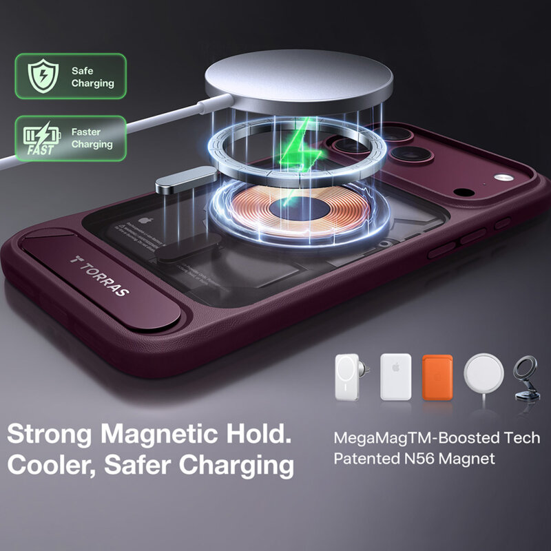 Husa iPhone 17 Pro Torras Ostand L1 Guardian, mov