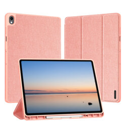 Husa Samsung Galaxy Tab S12 Plus cu suport S Pen Dux Ducis Domo Series, roz