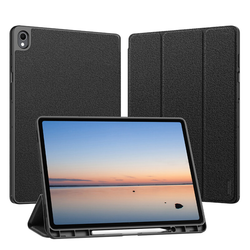 Husa Samsung Galaxy Tab S12 Plus cu suport S Pen Dux Ducis Domo Series, negru
