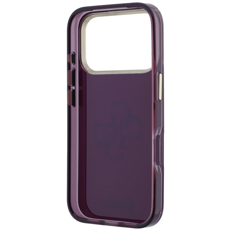 Husa Guess IML 4G Metal Script iPhone 17 Pro, bordo, GUHCP18L5HC4MLSU