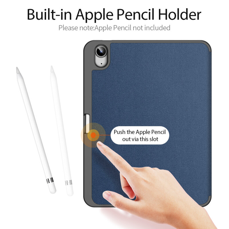 Husa iPad 10 (2022) 10.9 cu suport stylus Dux Ducis Domo Series, roz