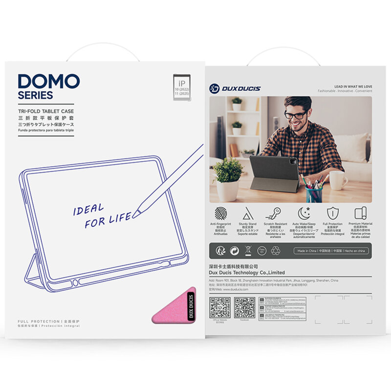 Husa iPad 10 (2022) 10.9 cu suport stylus Dux Ducis Domo Series, negru