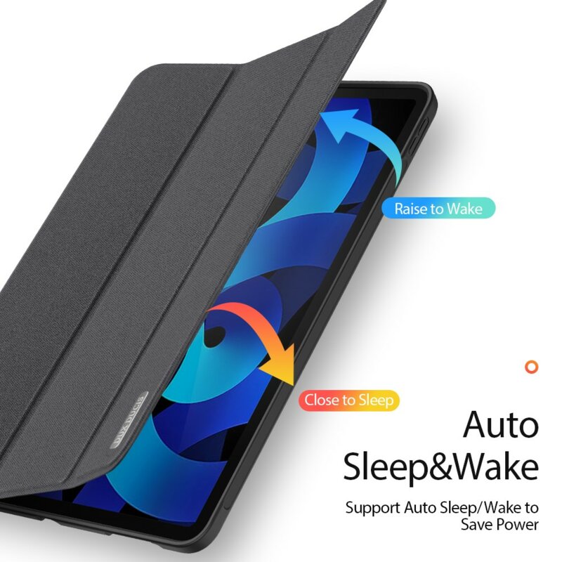 Husa iPad Air 11 (2025) cu suport stylus Dux Ducis Domo Series, negru