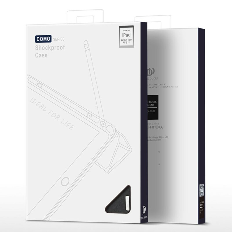 Husa iPad Air 5 (2022) cu suport stylus Dux Ducis Domo Series, negru