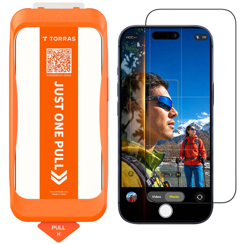 Folie sticla iPhone 17 Pro Torras Sunview AR Shield, transparenta