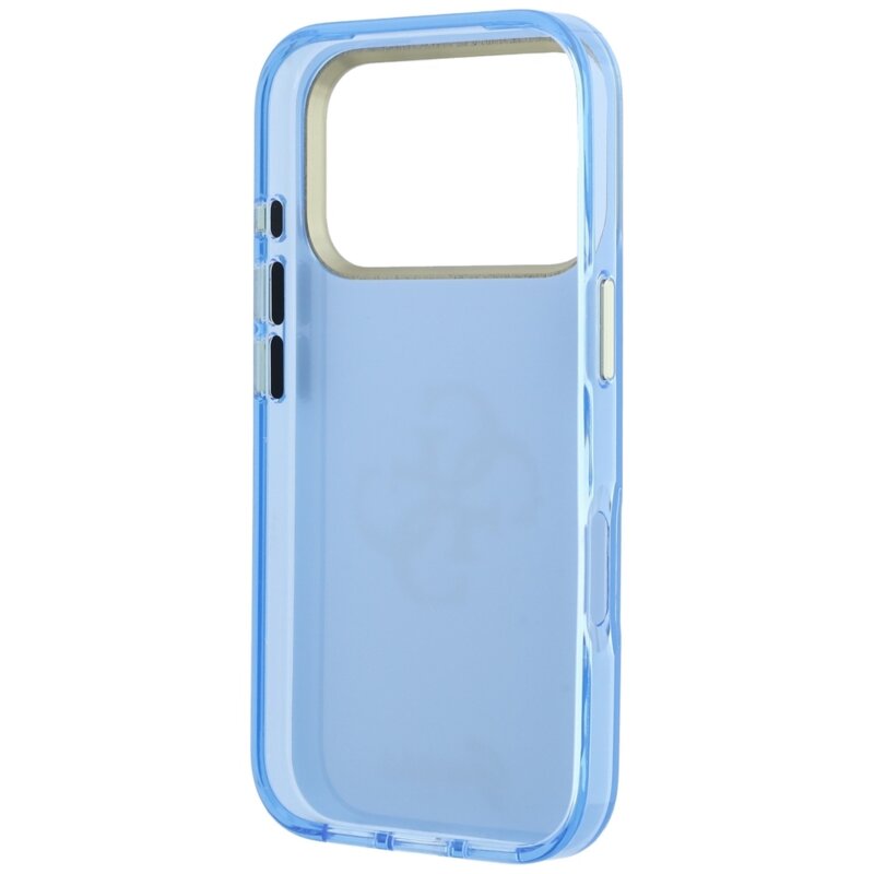 Husa Guess IML 4G Metal Script iPhone 17 Pro, bleu, GUHCP18L5HC4MLSL