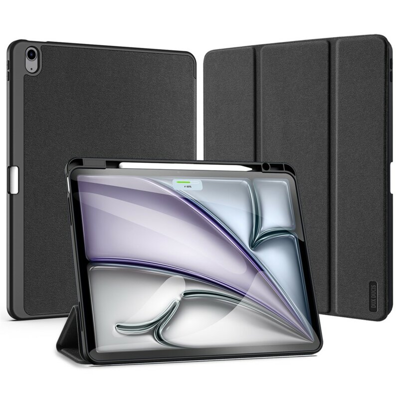 Husa iPad Air 13 (2025) cu suport stylus Dux Ducis Domo Series, negru