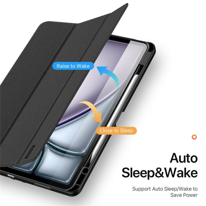 Husa iPad Air 13 (2026) cu suport stylus Dux Ducis Domo Series, negru