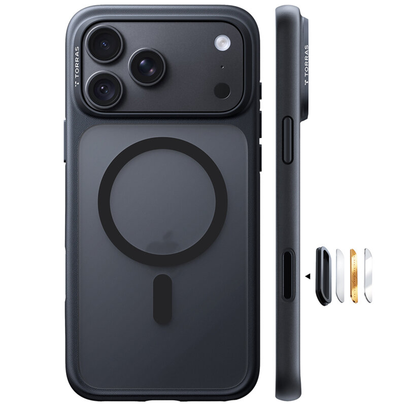 Husa iPhone 17 Pro Torras Guardian Magnetic Series, negru