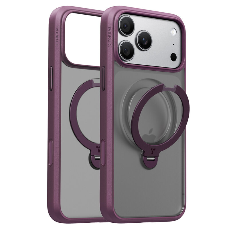 Husa iPhone 17 Pro Max Torras Ostand Spin Series, mov