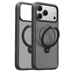 Husa iPhone 18 Pro Torras Ostand Spin Series, negru