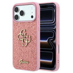 Husa Guess Glitter iPhone 17 Pro cu sclipici, roz, GUHCP18LHG4SGP