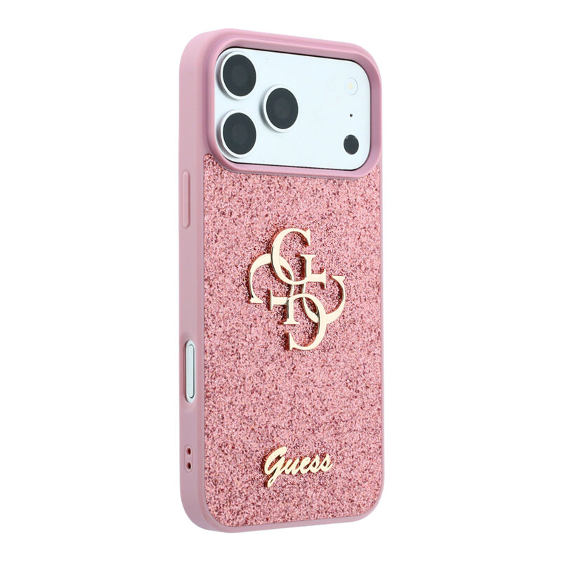 Husa Guess Glitter iPhone 17 Pro cu sclipici, roz, GUHCP18LHG4SGP