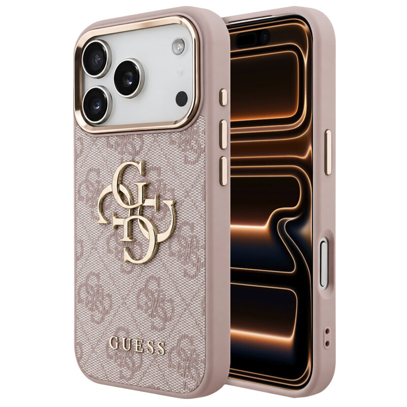 Husa originala Guess iPhone 17 Pro Max Hardcase 4G Big Classic Logo, roz, GUHCP18X4GMGCPI