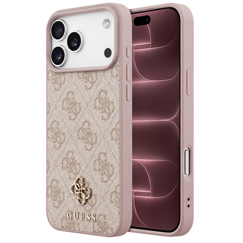 Husa originala Guess iPhone 18 Pro Max 4G Small & Classic MagSafe, roz, GUHMP18XP4SM4MP