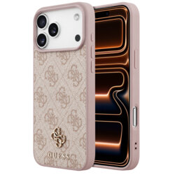 Husa originala Guess iPhone 17 Pro Max 4G Small & Classic MagSafe, roz, GUHMP18XP4SM4MP